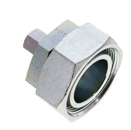 8L & 42L Zink plated Steel Straight Cutting Fitting with Swivel 160 bar NBR O-ring Sealing Cone ISO 8434-1