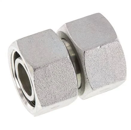 22L Zink plated Steel Straight with Swivel 160 bar NBR O-ring Sealing Cone ISO 8434-1