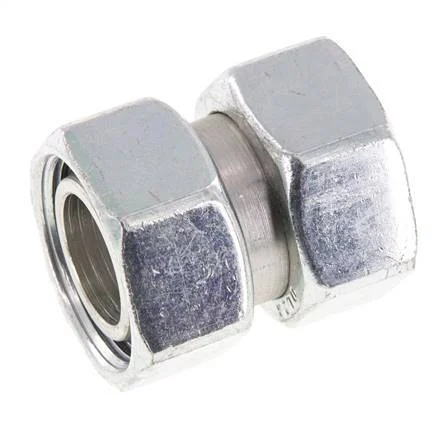 28L Zink plated Steel Straight with Swivel 160 bar NBR O-ring Sealing Cone ISO 8434-1