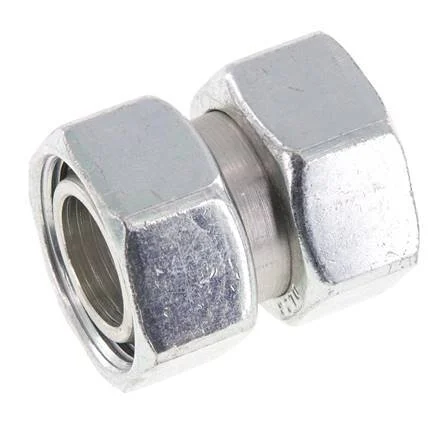 35L Zink plated Steel Straight with Swivel 160 bar NBR O-ring Sealing Cone ISO 8434-1