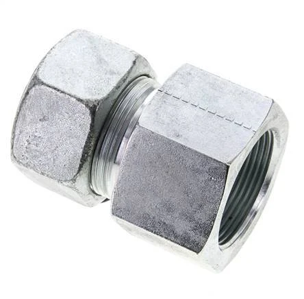 30S & M42x2 Zink plated Steel Straight Cutting Fitting with Female Threads 400 bar ISO 8434-1