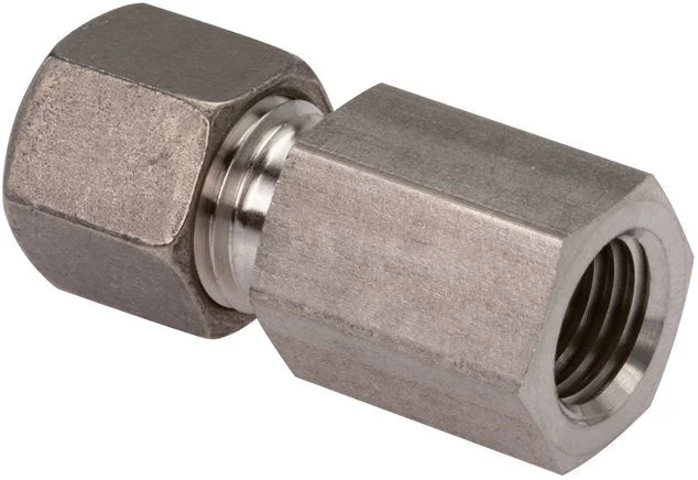 16S & M22x1.5 Stainless Steel Straight Compression Fitting with Female Threads 400 bar ISO 8434-1