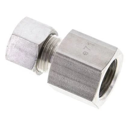 12L & M20x1.5 Stainless Steel Straight Cutting Fitting with Female Threads 315 bar ISO 8434-1