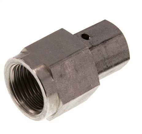 8S & G1/2'' Stainless Steel Straight Swivel with Female Threads for Pressure Gauges 630 bar FKM Sealing Cone ISO 8434-1