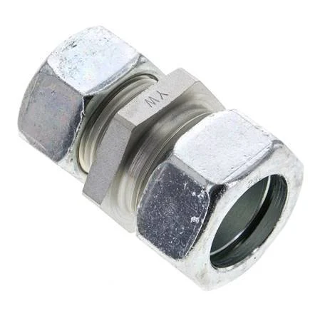 22L & 28L Zink plated Steel Straight Cutting Fitting 160 bar ISO 8434-1