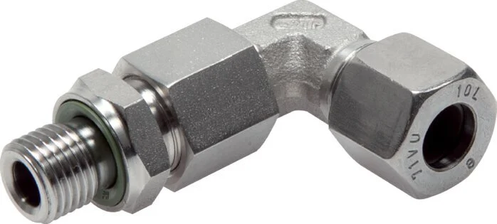 18L & G1/2'' Stainless Steel Elbow Compression Fitting with Male Threads 315 bar Adjustable ISO 8434-1