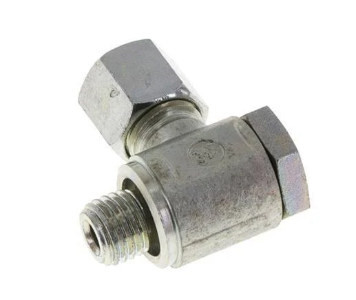8L & M12x1.5 Zink plated Steel Swivel Joint Cutting Fitting with Male Threads 250 bar Rotatable ISO 8434-1