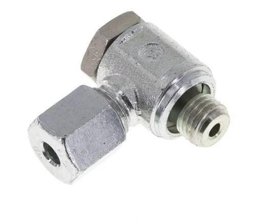6S & M12x1.5 Zink plated Steel Swivel Joint Cutting Fitting with Male Threads 250 bar Rotatable ISO 8434-1