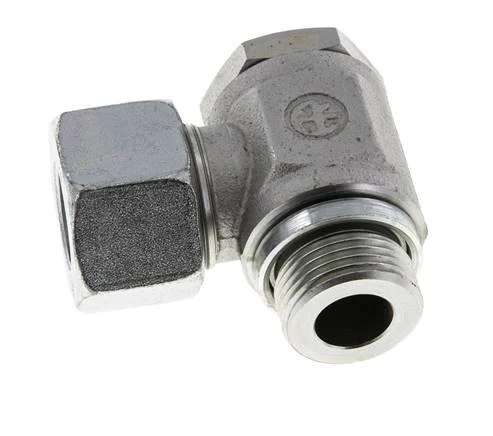 20S & M27x2 Zink plated Steel Swivel Joint Cutting Fitting with Male Threads 160 bar Rotatable ISO 8434-1