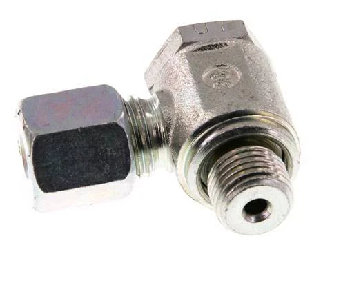 6S & G1/4'' Zink plated Steel Swivel Joint Cutting Fitting with Male Threads 250 bar Rotatable ISO 8434-1