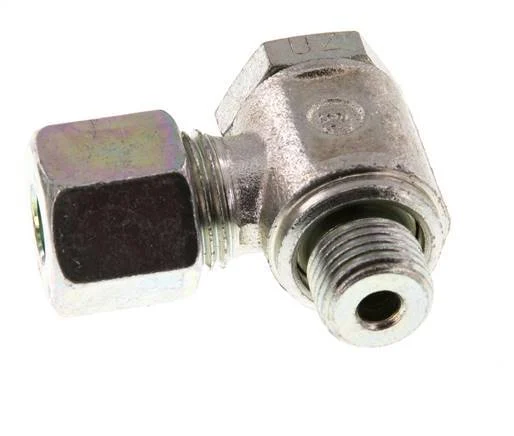 8S & G1/4'' Zink plated Steel Swivel Joint Cutting Fitting with Male Threads 250 bar Rotatable ISO 8434-1