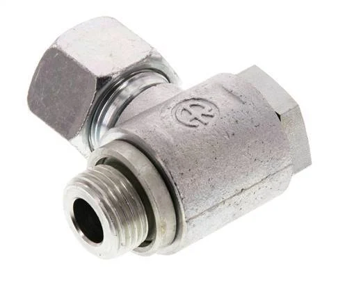 16S & G1/2'' Zink plated Steel Swivel Joint Cutting Fitting with Male Threads 160 bar Rotatable ISO 8434-1