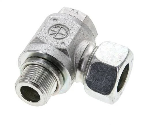 18L & M22x1.5 Zink plated Steel Swivel Joint Cutting Fitting with Male Threads 315 bar Rotatable ISO 8434-1
