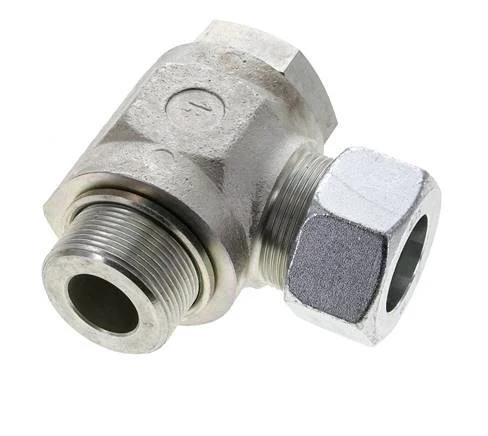 30S & M42x2 Zink plated Steel Swivel Joint Cutting Fitting with Male Threads 250 bar Rotatable ISO 8434-1