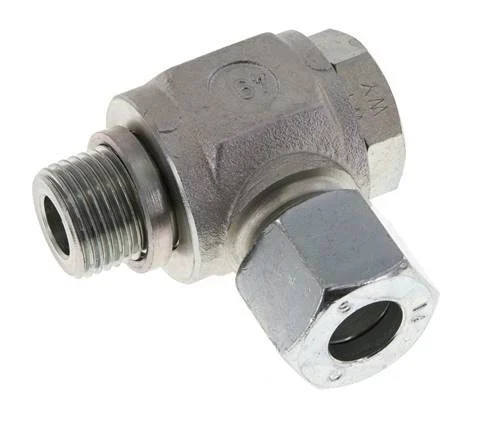 14S & G1/2'' Zink plated Steel Swivel Joint Cutting Fitting with Male Threads 400 bar Rotatable ISO 8434-1
