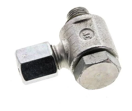 6L & M10x1 Zink plated Steel Swivel Joint Cutting Fitting with Male Threads 315 bar NBRO-ring Rotatable ISO 8434-1