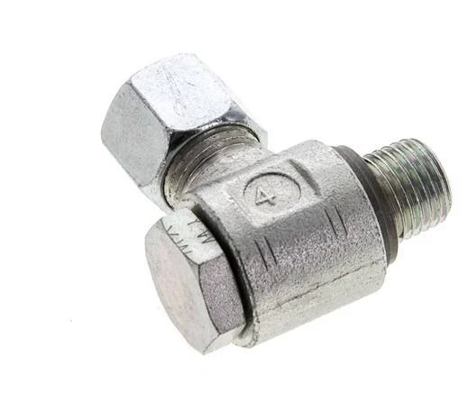 10L & M14x1.5 Zink plated Steel Swivel Joint Cutting Fitting with Male Threads 315 bar NBRO-ring Rotatable ISO 8434-1