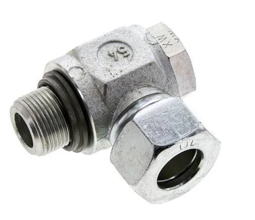 18L & M22x1.5 Zink plated Steel Swivel Joint Cutting Fitting with Male Threads 315 bar NBRO-ring Rotatable ISO 8434-1
