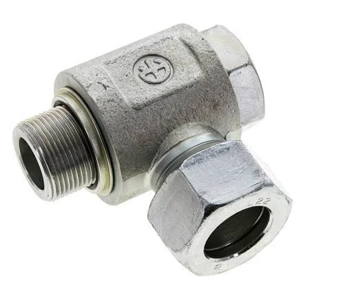22L & M26x1.5 Zink plated Steel Swivel Joint Cutting Fitting with Male Threads 160 bar NBRO-ring Rotatable ISO 8434-1