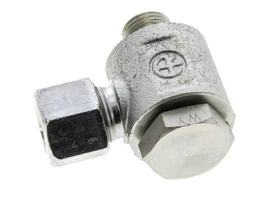 10S & M16x1.5 Zink plated Steel Swivel Joint Cutting Fitting with Male Threads 400 bar NBRO-ring Rotatable ISO 8434-1