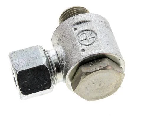 12S & M18x1.5 Zink plated Steel Swivel Joint Cutting Fitting with Male Threads 400 bar NBRO-ring Rotatable ISO 8434-1