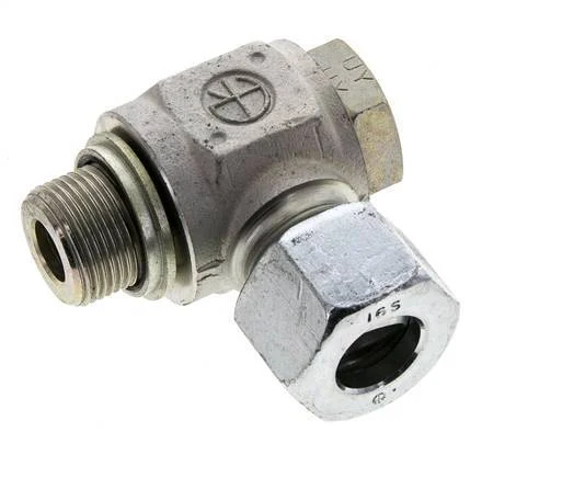 16S & M22x1.5 Zink plated Steel Swivel Joint Cutting Fitting with Male Threads 400 bar NBRO-ring Rotatable ISO 8434-1