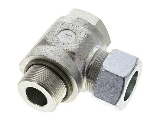 30S & M42x2 Zink plated Steel Swivel Joint Cutting Fitting with Male Threads 250 bar NBRO-ring Rotatable ISO 8434-1