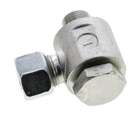 12L & G3/8'' Zink plated Steel Swivel Joint Cutting Fitting with Male Threads 315 bar NBRO-ring Rotatable ISO 8434-1
