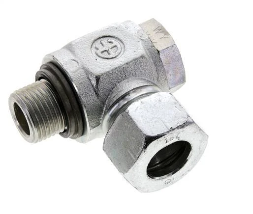 18L & G1/2'' Zink plated Steel Swivel Joint Cutting Fitting with Male Threads 315 bar NBRO-ring Rotatable ISO 8434-1