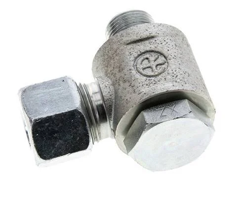 12S & G3/8'' Zink plated Steel Swivel Joint Cutting Fitting with Male Threads 400 bar NBRO-ring Rotatable ISO 8434-1