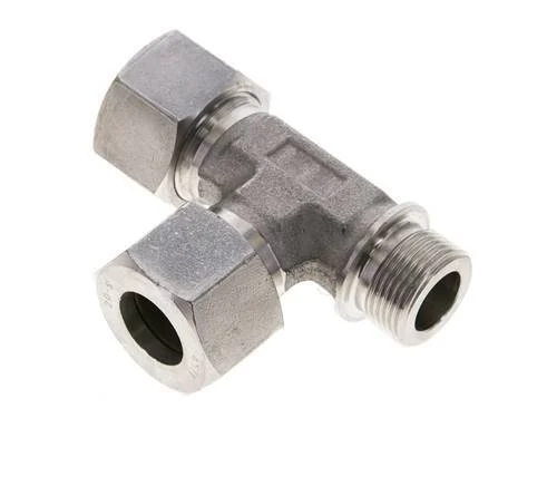 20S & G3/4'' Stainless Steel Right Angle Tee Cutting Fitting with Male Threads 400 bar ISO 8434-1