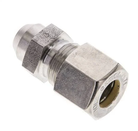 10L & 14mm Stainless Steel Straight Compression Fitting with Welding End 315 bar ISO 8434-1