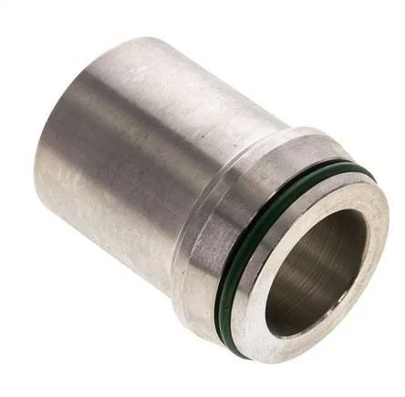 38x6mm Stainless Steel Straight with Welding End 315 bar FKMO-ring ISO 8434-1