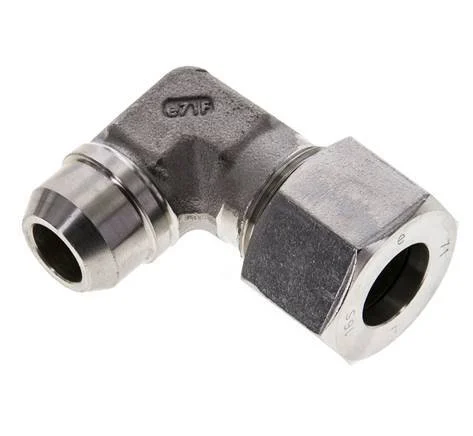 16S & 21mm Stainless Steel Elbow Cutting Fitting with Welding End 400 bar ISO 8434-1