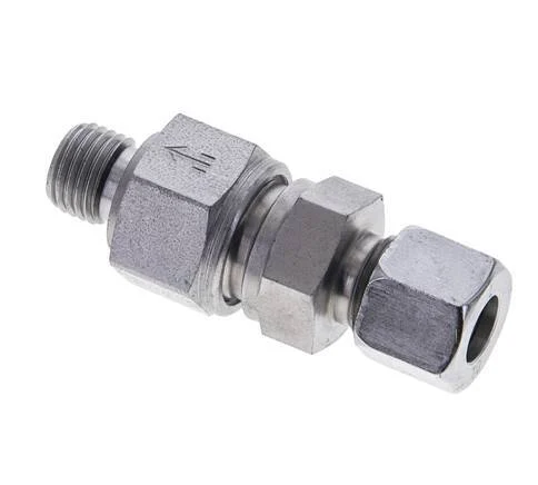 Hydraulic Check Valve Cutting Ring 10L (M16x1.5) & M14x1.5 Male Steel 1-250bar (15-3625)psi Tube-Thread ISO 8434-1