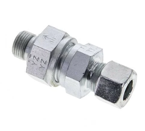 Hydraulic Check Valve Cutting Ring 12L (M18x1.5) & G3/8'' Male Steel 1-250bar (15-3625)psi Tube-Thread ISO 8434-1