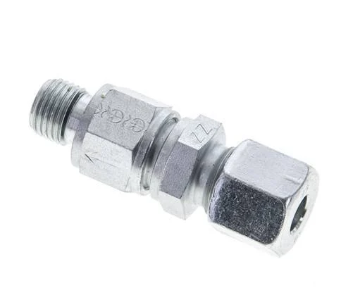 Hydraulic Check Valve Cutting Ring 8S (M16x1.5) & G1/4'' Male Steel 1-400bar (15-5800)psi Tube-Thread ISO 8434-1