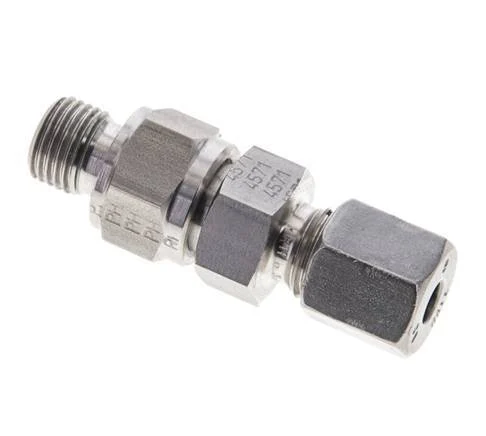 Hydraulic Check Valve Cutting Ring 6S (M14x1.5) & G1/4'' Male Stainless Steel 1-400bar (15-5800)psi Tube-Thread ISO 8434-1