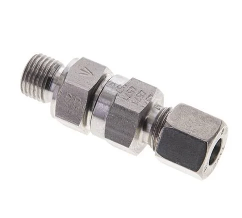 Hydraulic Check Valve Cutting Ring 8L (M14x1.5) & G1/4'' Male Stainless Steel 0.2-250bar (3-3625)psi Thread-Tube ISO 8434-1