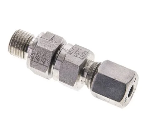 Hydraulic Check Valve Cutting Ring 6S (M14x1.5) & G1/4'' Male Stainless Steel 1-400bar (15-5800)psi Thread-Tube ISO 8434-1