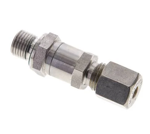 Hydraulic Check Valve Compression Ring 6S (M14x1.5) & G1/4'' Male Stainless Steel 1-400bar (15-5800)psi Thread-Tube ISO 8434-1