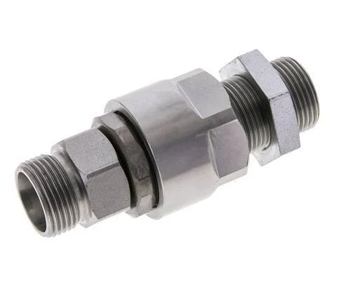 15L Zink plated Steel Ball-Guided Swivel Joint Cutting Fitting Bulkhead 315 bar NBR ISO 8434-1