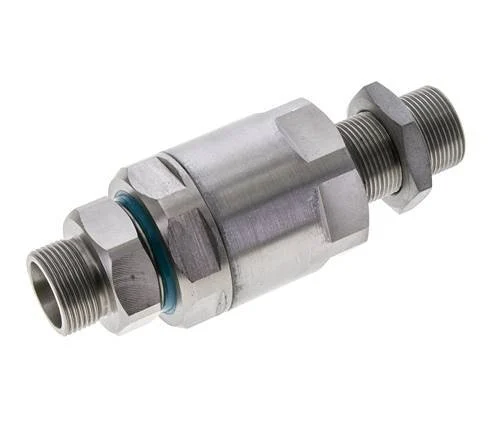 18L Zink plated Steel Ball-Guided Swivel Joint Cutting Fitting Bulkhead 315 bar NBR ISO 8434-1