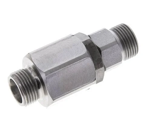 12S Zink plated Steel Ball-Guided Swivel Joint Cutting Fitting DN 7.5350 bar NBR ISO 8434-1