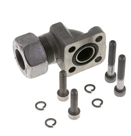 LK 35 Elbow Pump Flange Malleable cast iron with 18L (M26x1.5)