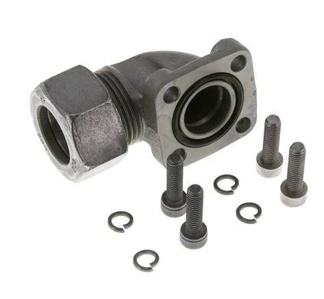LK 40 Elbow Pump Flange Malleable cast iron with 22L (M30x2)