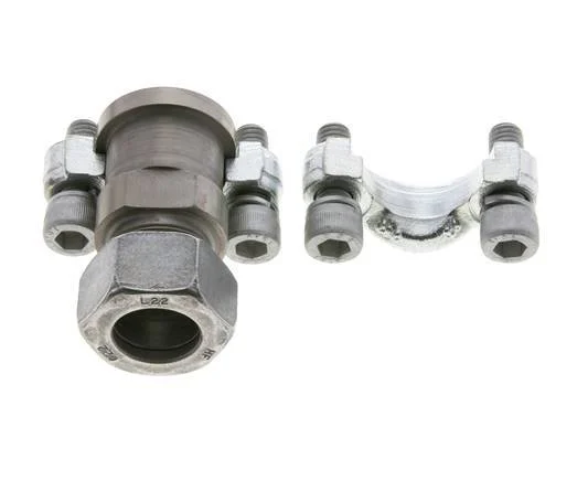 3/4'' SAE Flange 3000 PSI Steel with 22L (M30x2) ISO 6162-1
