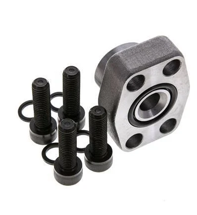 3/4'' SAE Flange 3000 PSI Plain Steel with G1/2'' Female Threads ISO 6162-1