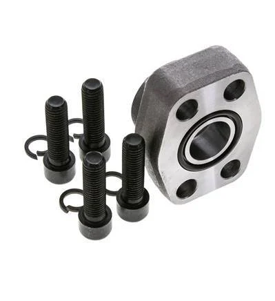1'' SAE Flange 6000 PSI Plain Steel with G1'' Female Threads ISO 6162-2