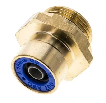 Raufoss ABC Newline Push-In Coupling - 10x1,5 mm - Male Threaded M22x1,5